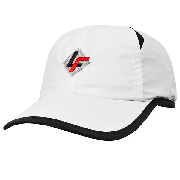 LF Logo Performance Cap- White/Black - SSI Tennis Apparel